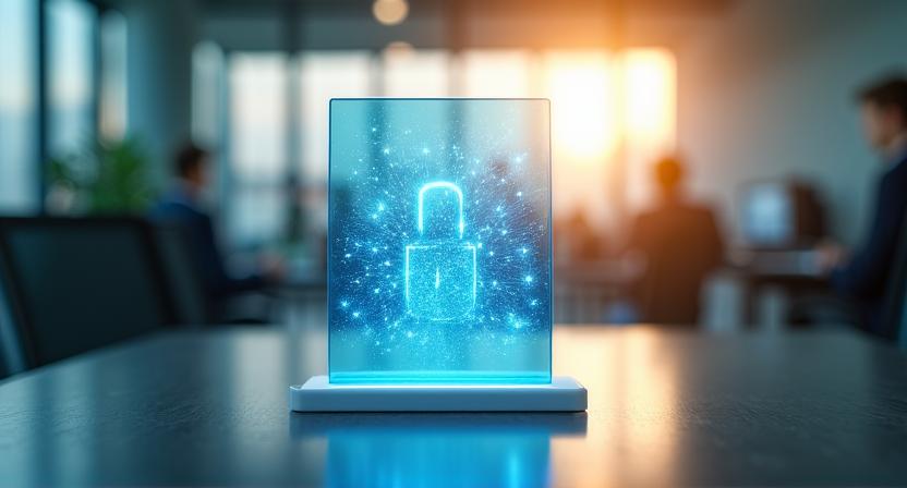 Symbolic representation of digital security and data protection